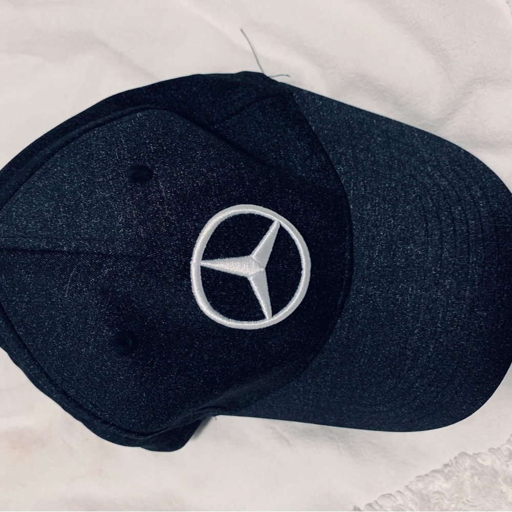 Mercedes Black Cap with Silver Logo